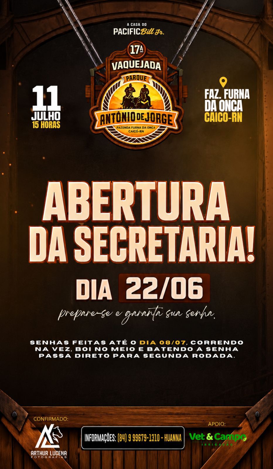 Read more about the article 17ª VAQUEJADA DO PARQUE ANTÔNIO  DE JORGE CAICÓ-RN